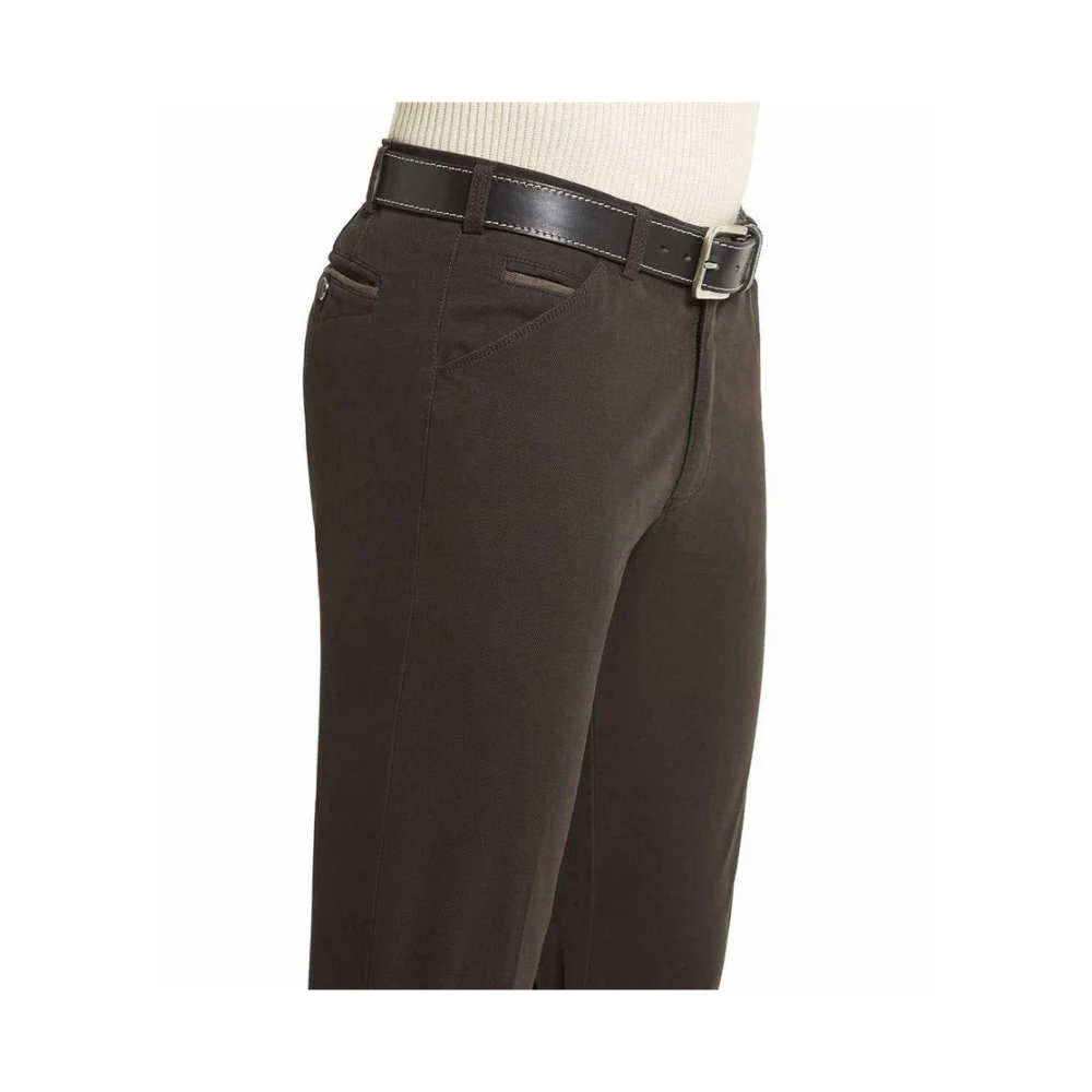 Meyer Chiffonbroek Zacht Stof Perfecte Pasvorm Brown Heren