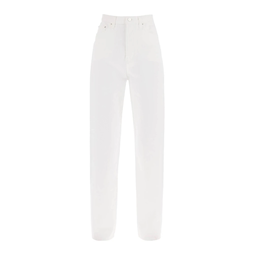 TotêMe Twisted Seam Straight Jeans White Dames
