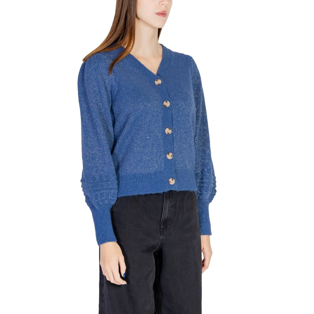 Vila Blauwe Gebreide Kleding Herfst Winter Collectie Blue Dames