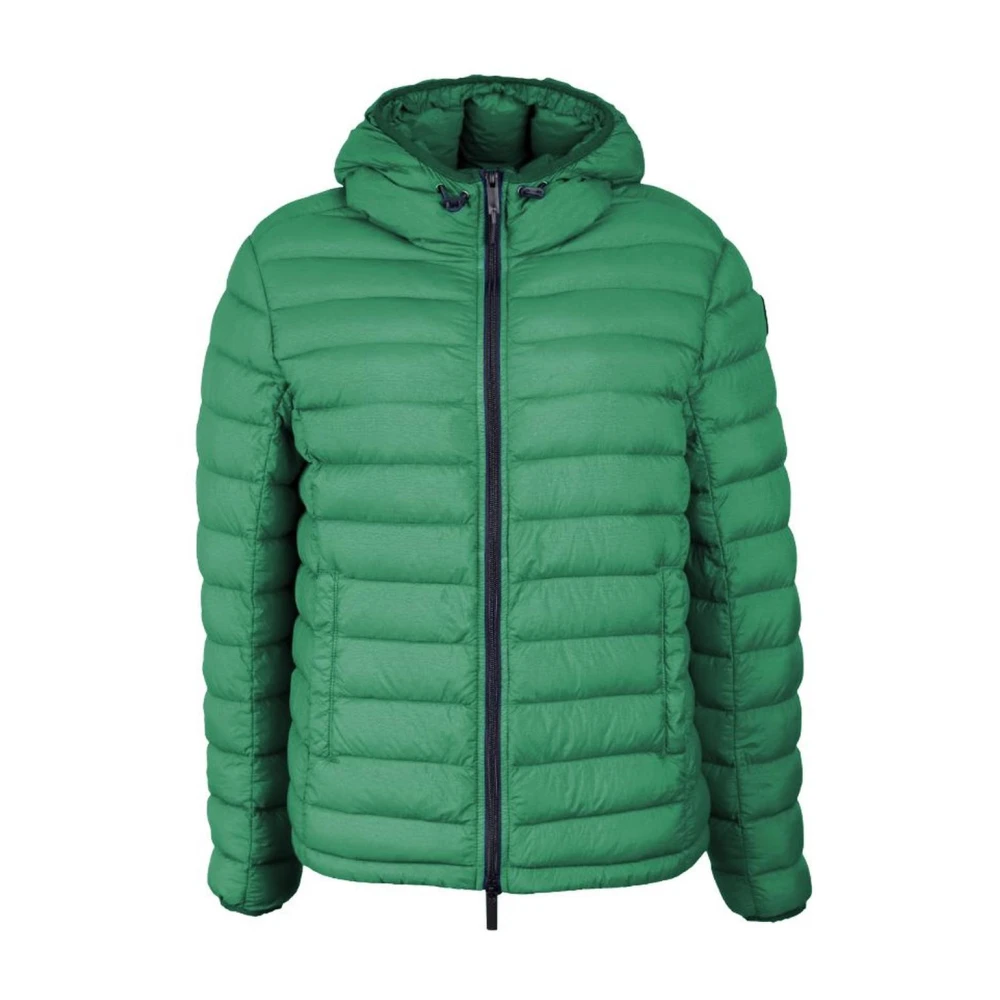 Centogrammi Nylon Hooded Jacket met Eendendons Green