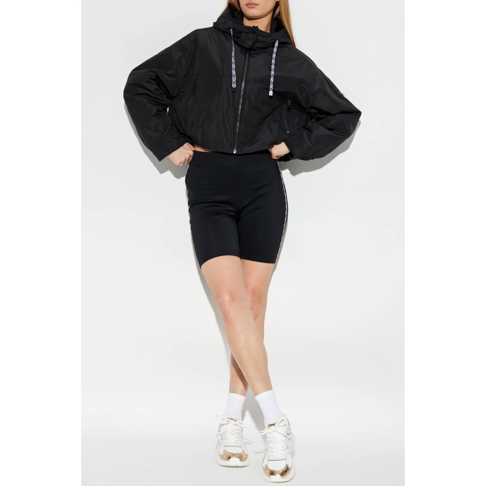 Michael Kors Gekropt hooded jack Black Dames