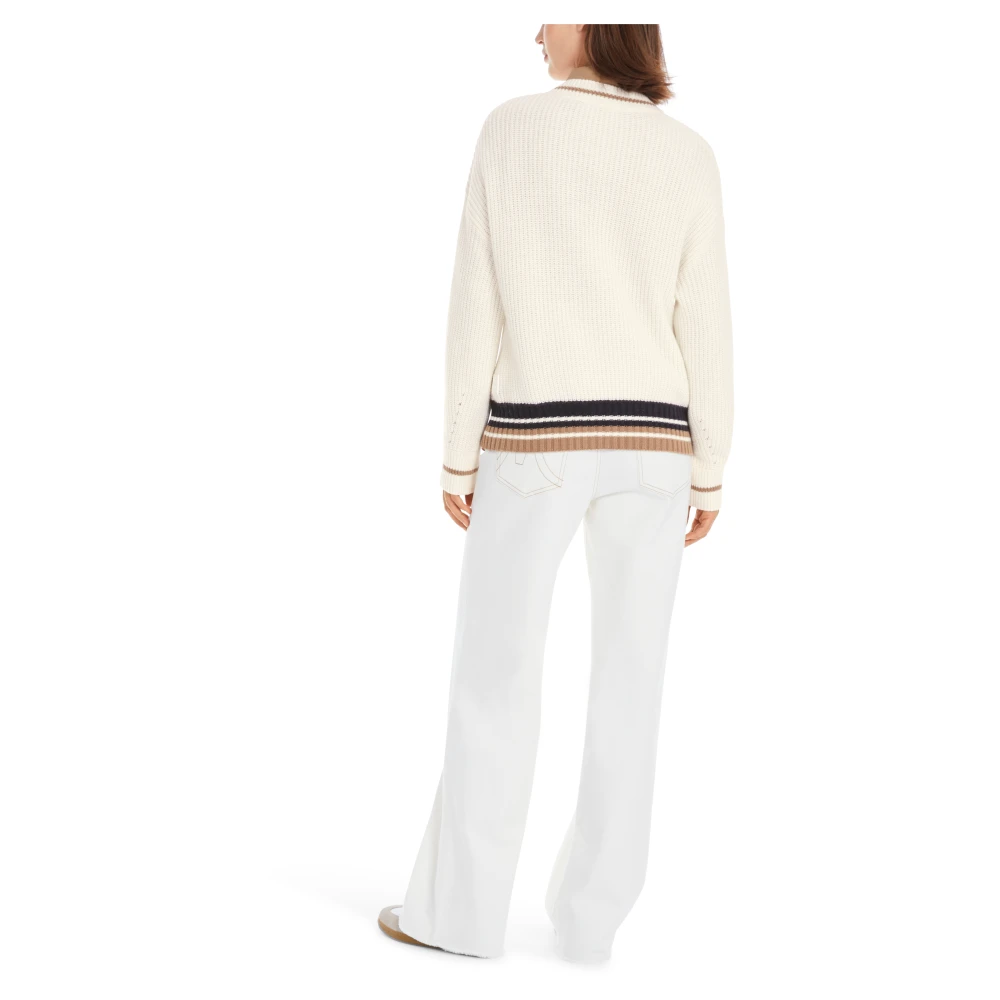 Marc Cain Ei-vormige Gebreide Trui White Dames
