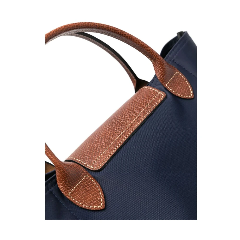 Longchamp Donkerblauwe Canvas Tote Tas Blue Dames