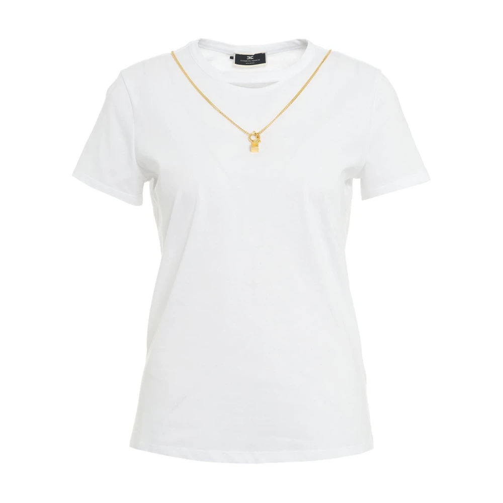 Elisabetta Franchi Witte T-Shirts & Polos voor Dames White Dames