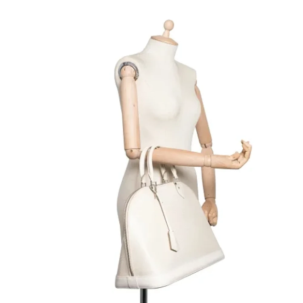 Louis Vuitton Vintage Pre-owned Leather handbags White Dames