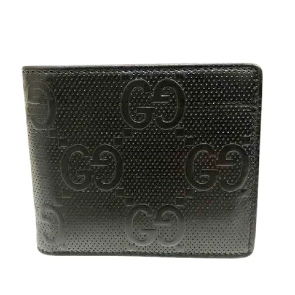 Gucci Vintage Pre-owned Leather wallets Black Heren