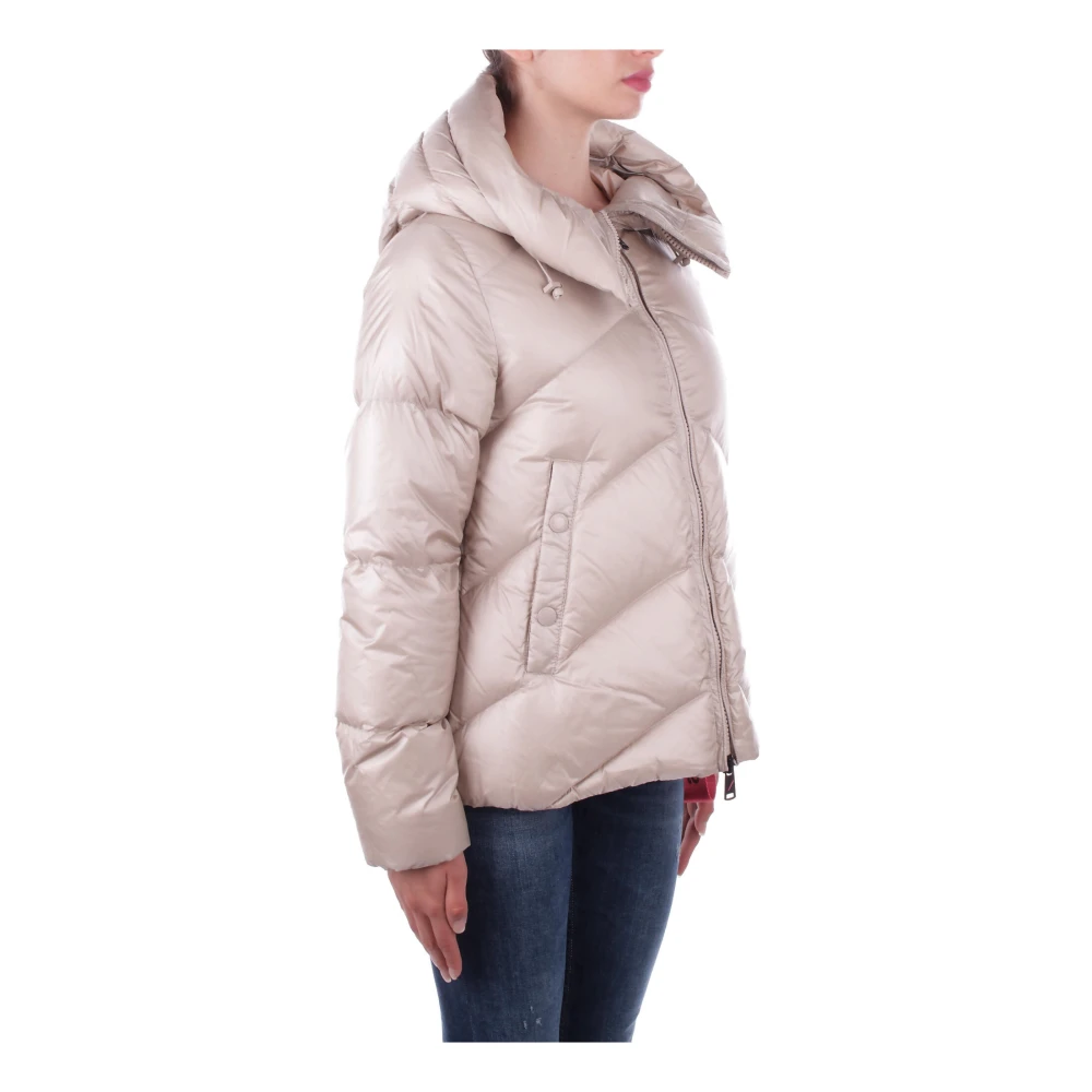 Afterlabel Beige Jas met Capuchon en Rits Beige Dames