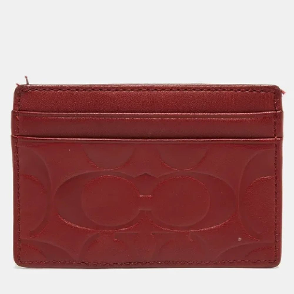 Coach Pre-owned Leather wallets Red Dames