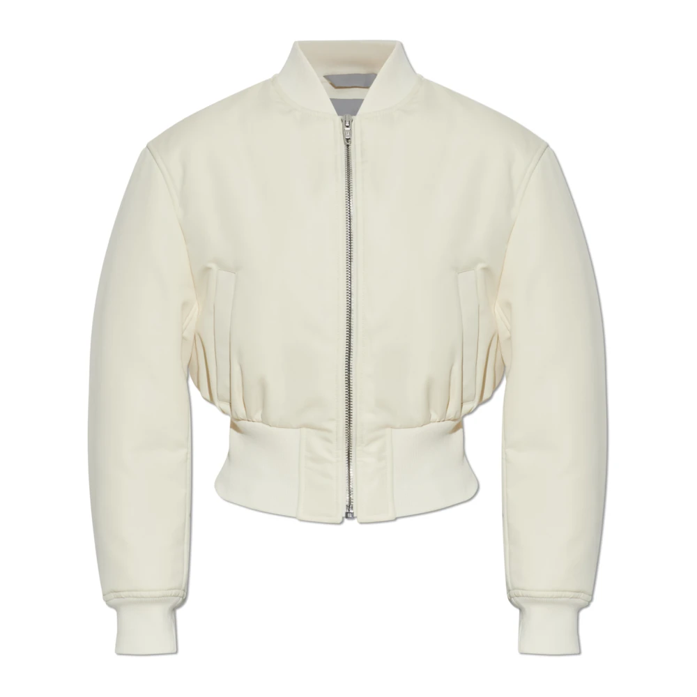 Balenciaga Women's Beige Bomber Jackets, Xs, Cropped Bomber Jacket