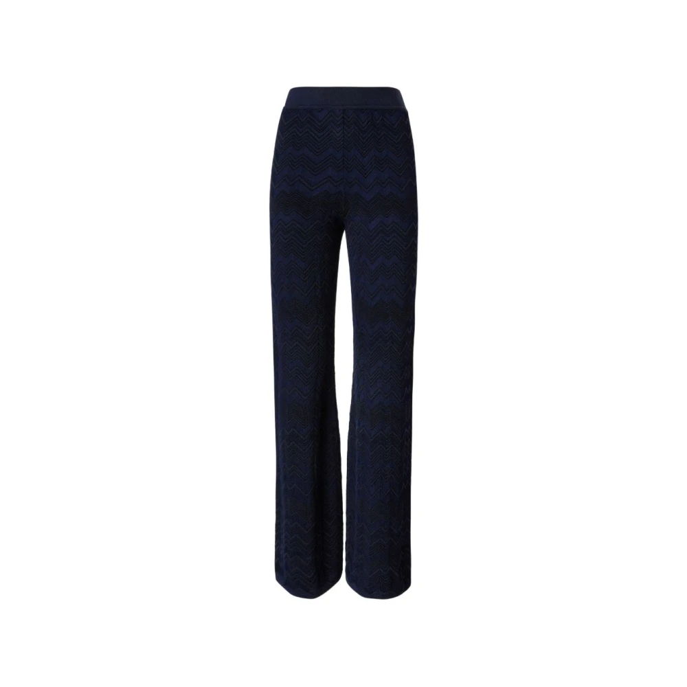 Missoni Wide Trousers - Female - Wide Trousers - Blue - M - Trousers