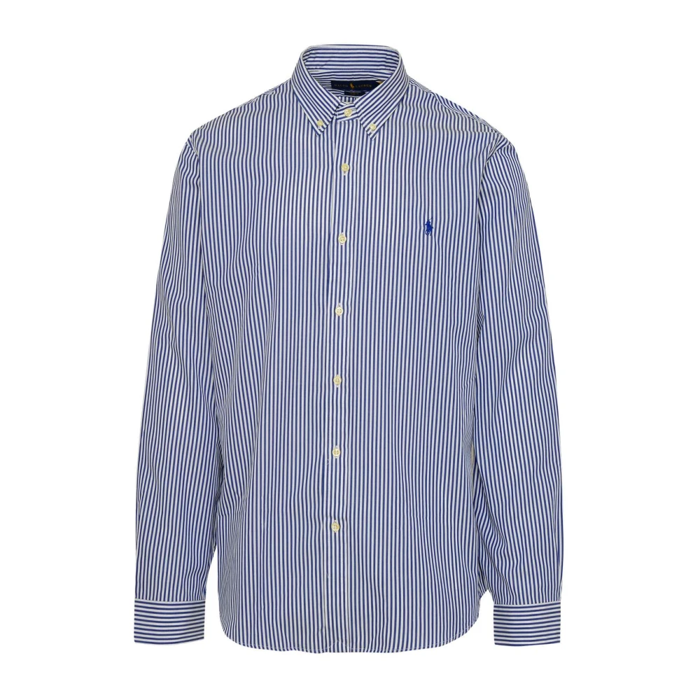 Polo Ralph Lauren Blauw Gestreept Katoenen Overhemd Blue Heren