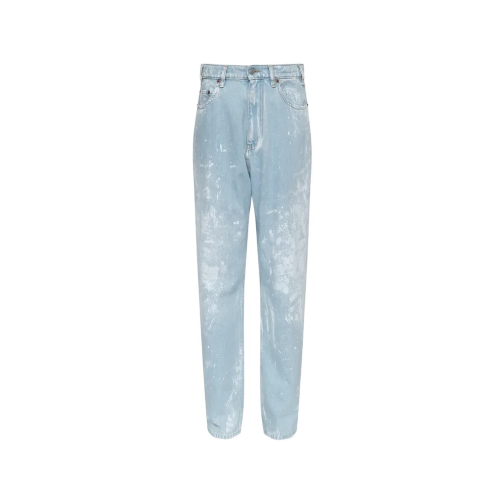 Mm6 Maison Margiela Women's Blue Straight Fit Jeans, W26, Straight Jeans