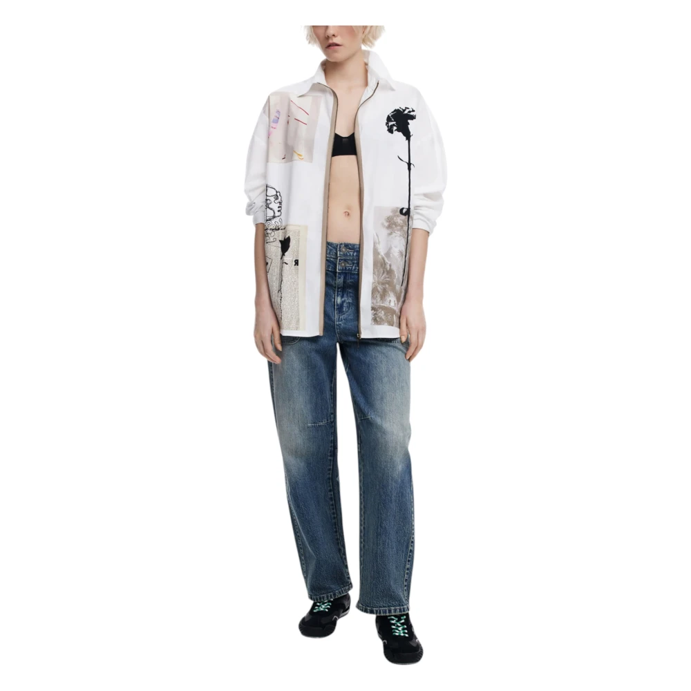 Desigual Lange katoenen damesoverhemd Multicolor Dames