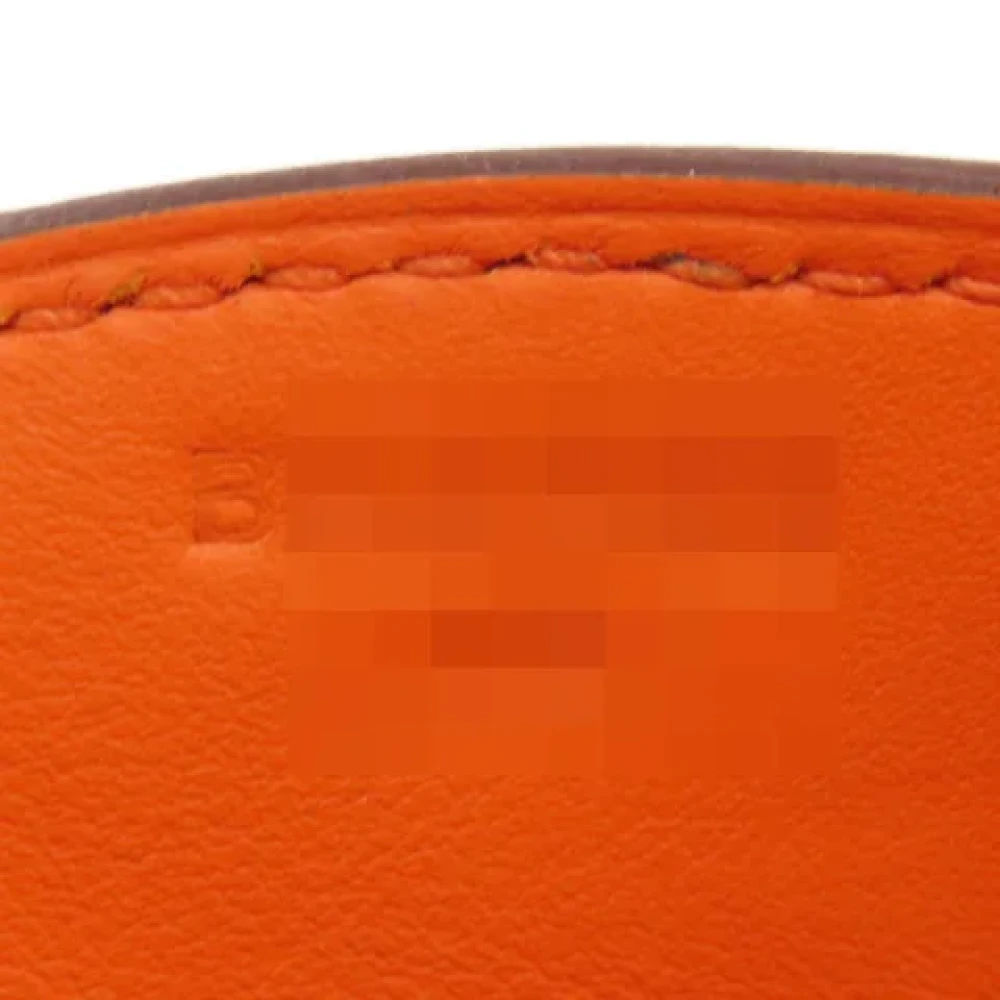 Hermès Vintage Pre-owned Leather shoulder-bags Orange Dames