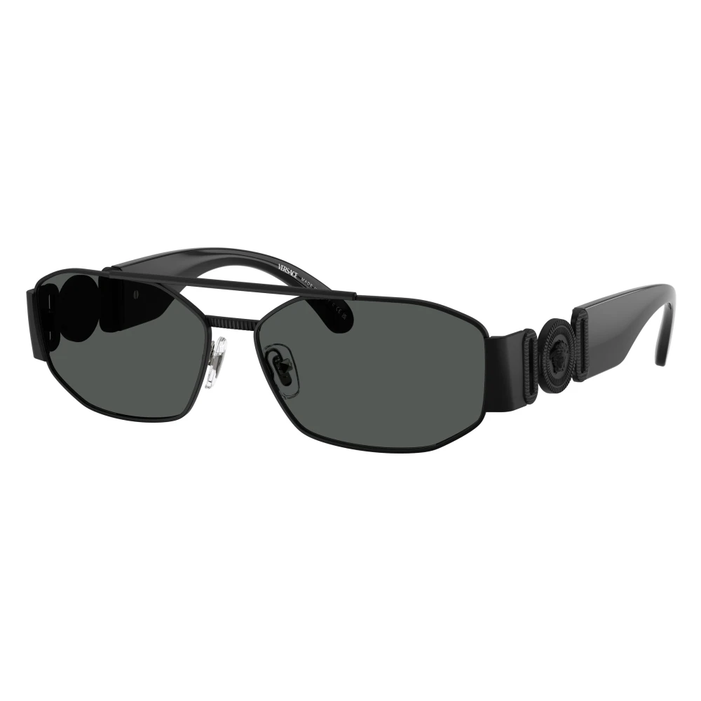 Versace Grey Man Ve2287 126187 Sunglasses Metal Black Geometric Normal - Image 5