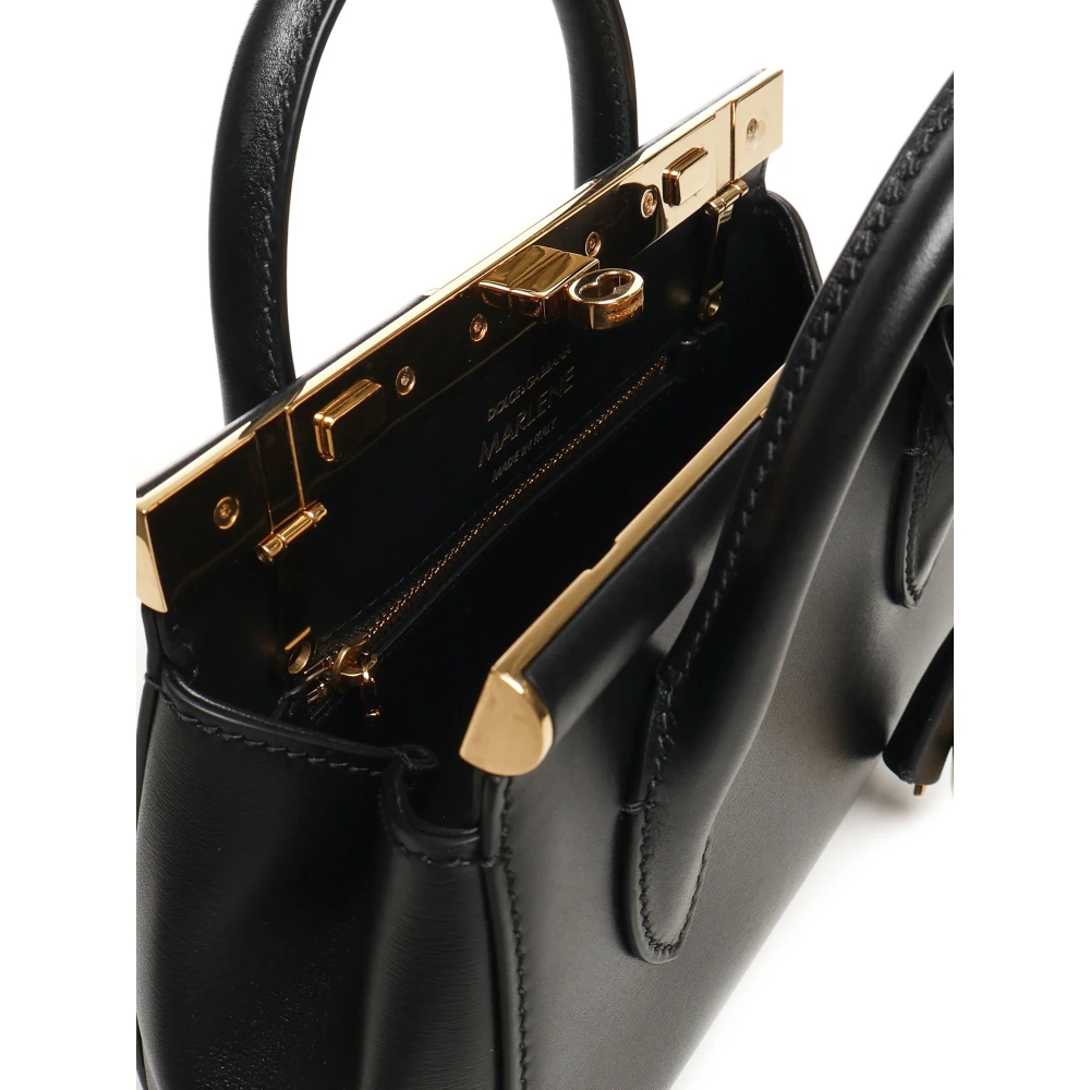 Dolce & Gabbana Zwarte Marlene Leren Schoudertas Black Dames