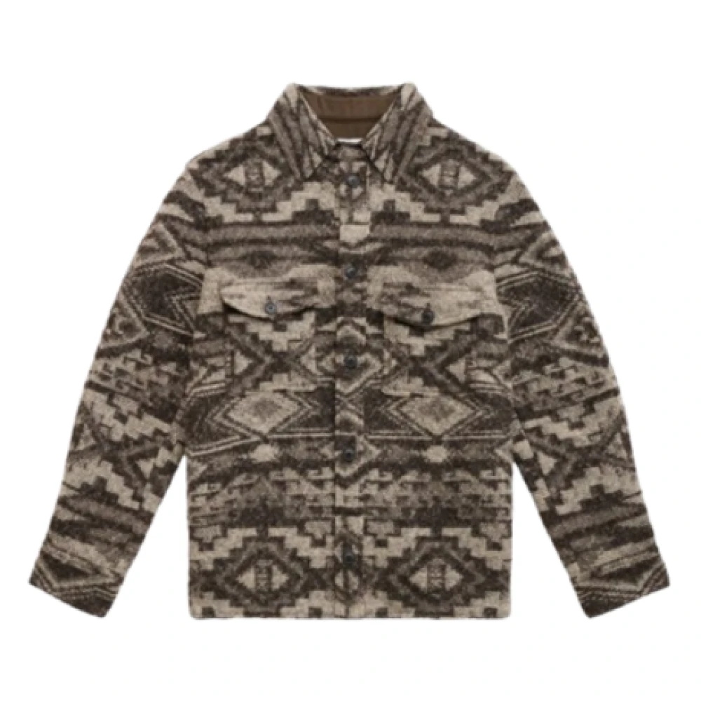 Isabel Marant Women's Brown Graphic Wool Blend Jacket