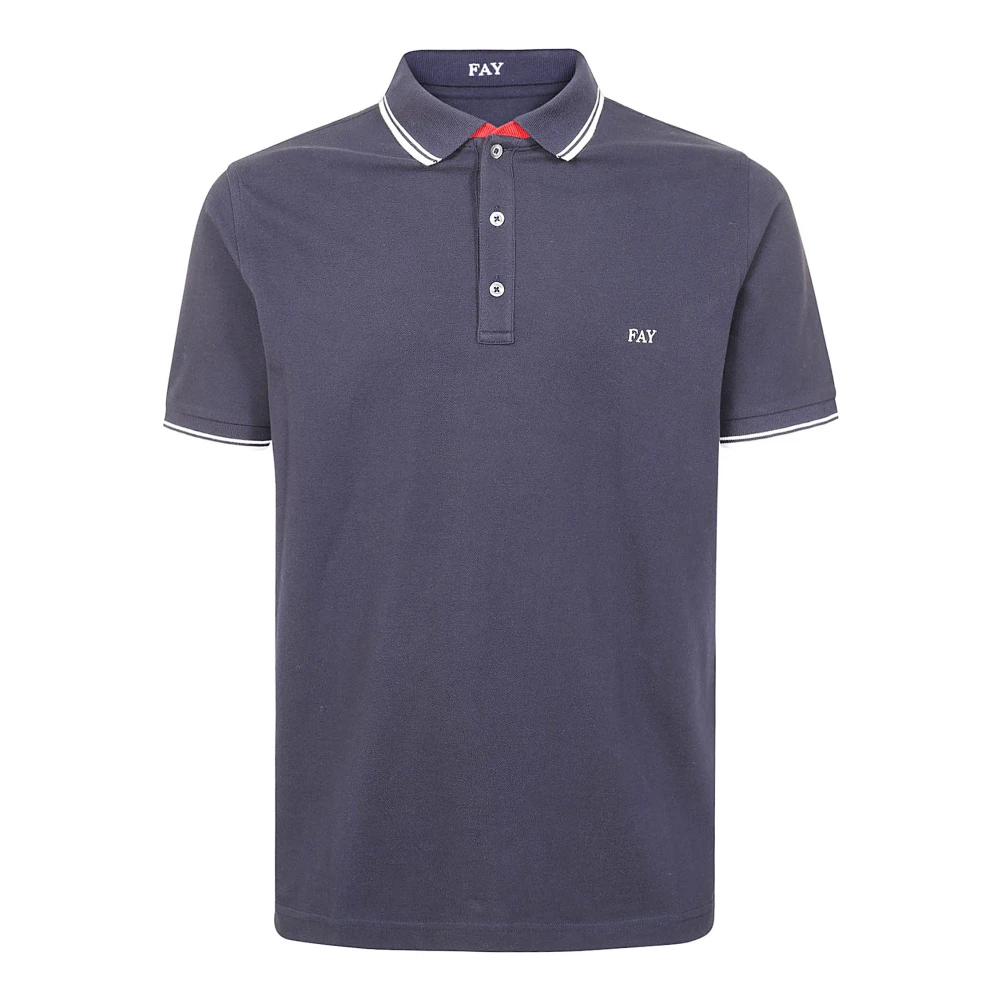 Fay - Tops > Polo Shirts - Blue - Fay - Modalova
