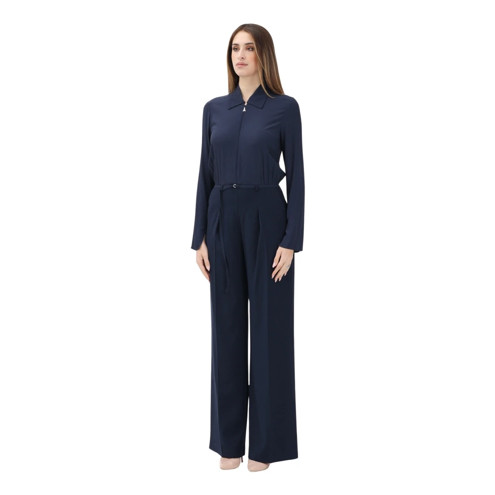 Patrizia Pepe Mujer Azul - Mono Elegante Con Cinturón - Jumpsuits & Playsuits - L