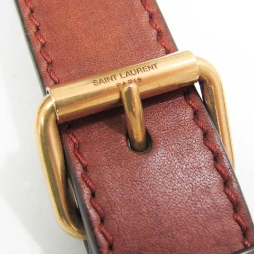 Yves Saint Laurent Vintage Pre-owned Leather shoulder-bags Brown Dames