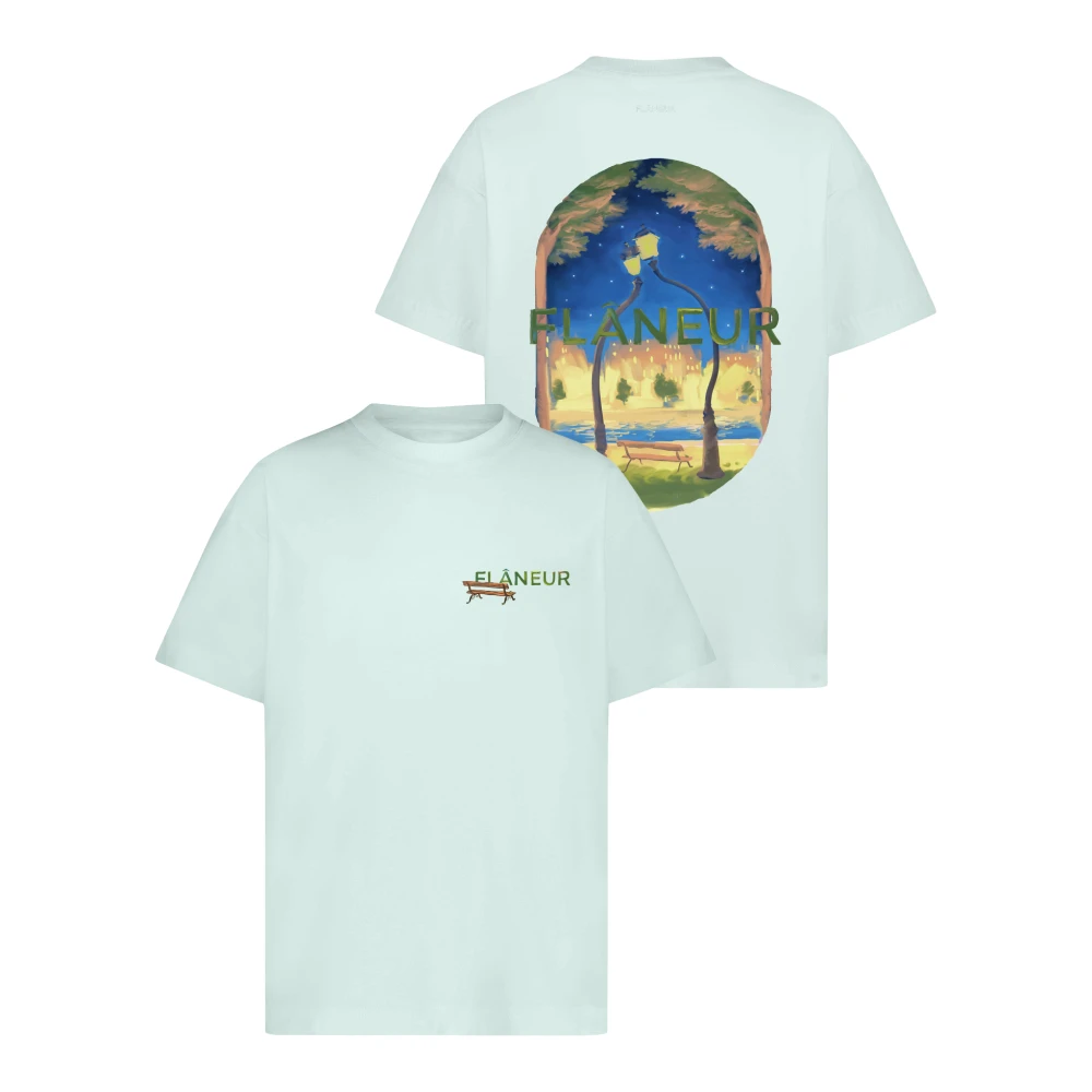 Flâneur Liefde Lanterns T-Shirt Green Heren