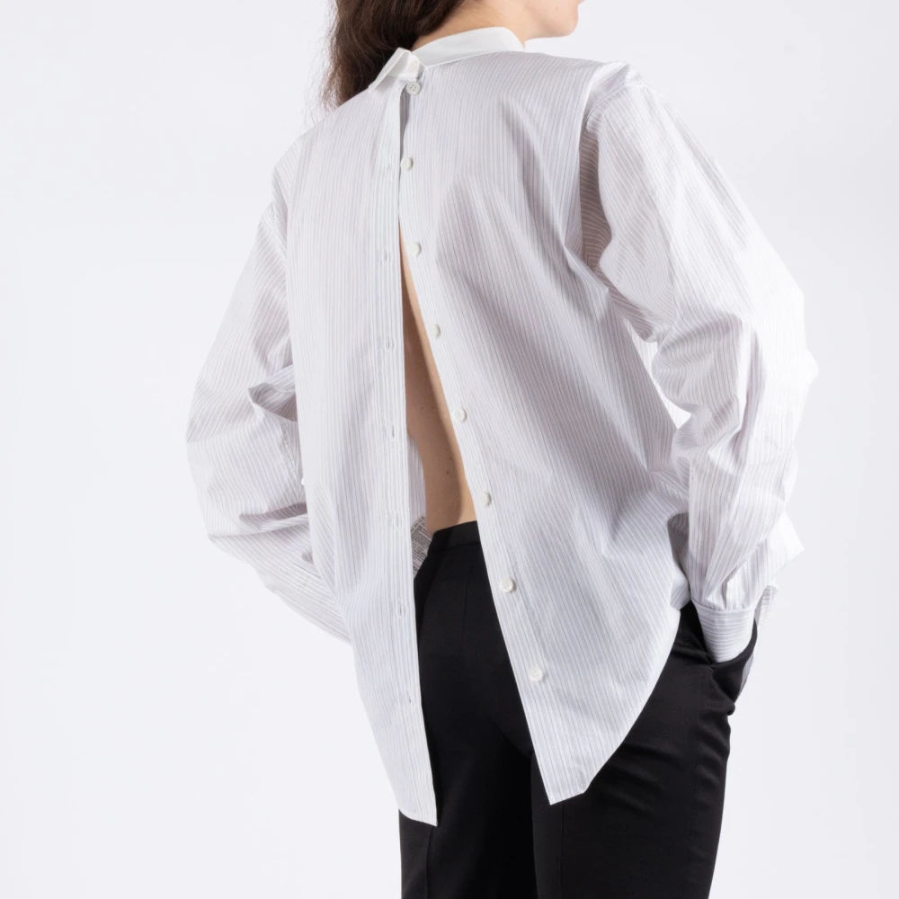 Acne Studios Gestreept Overhemd White Dames