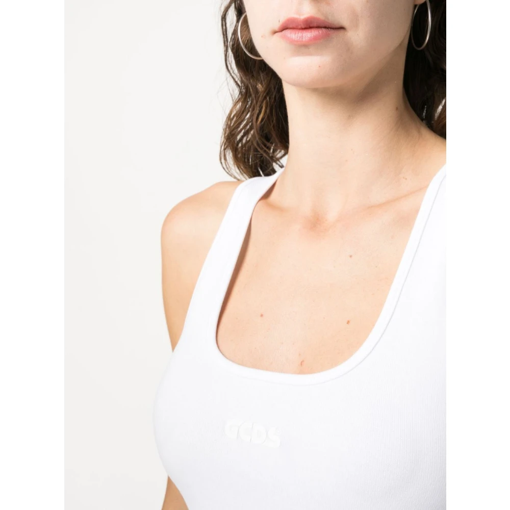 Gcds Casual Jersey Top White Dames