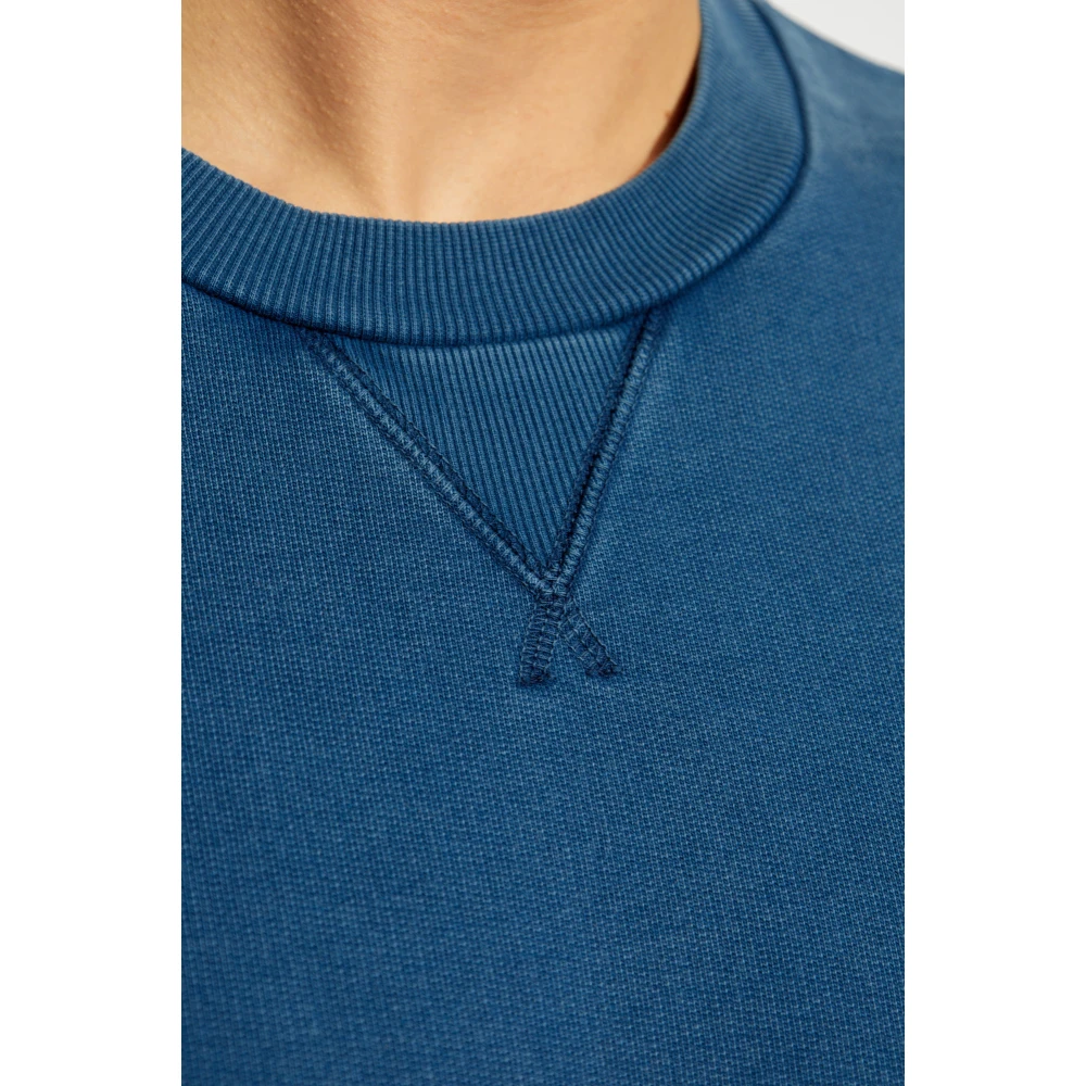 A.p.c. Sweatshirt Label Blue Heren