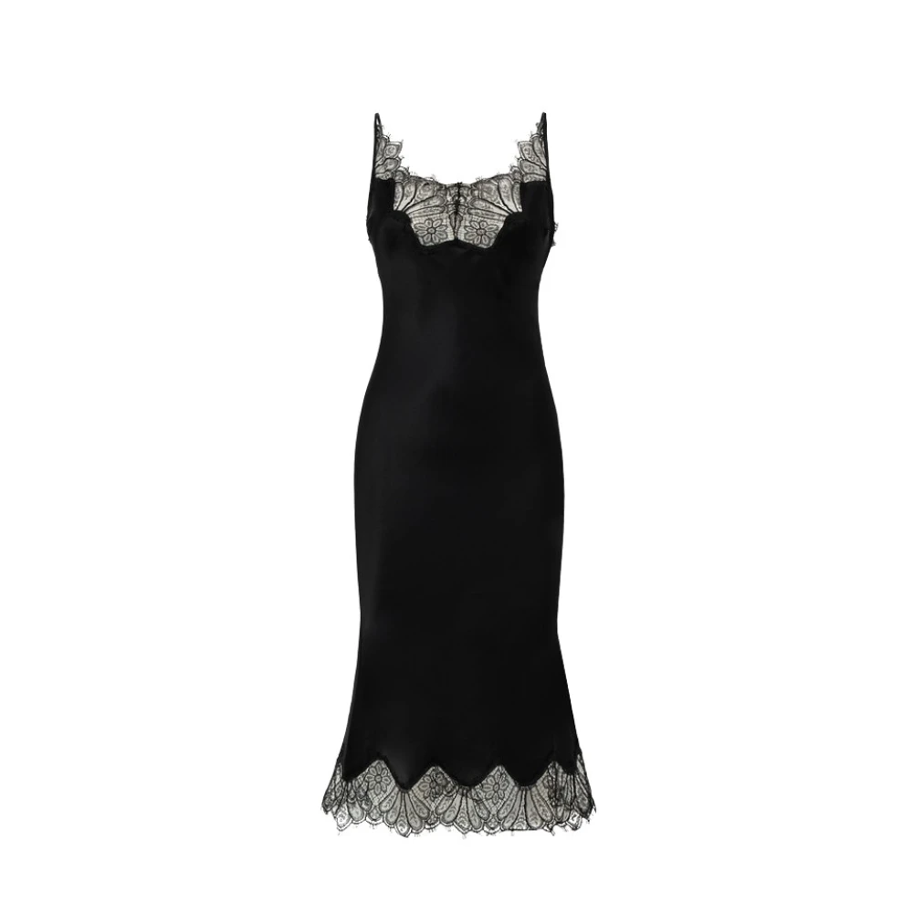 Coperni Siliconen Kantjurk met Glanzend Effect Black Dames