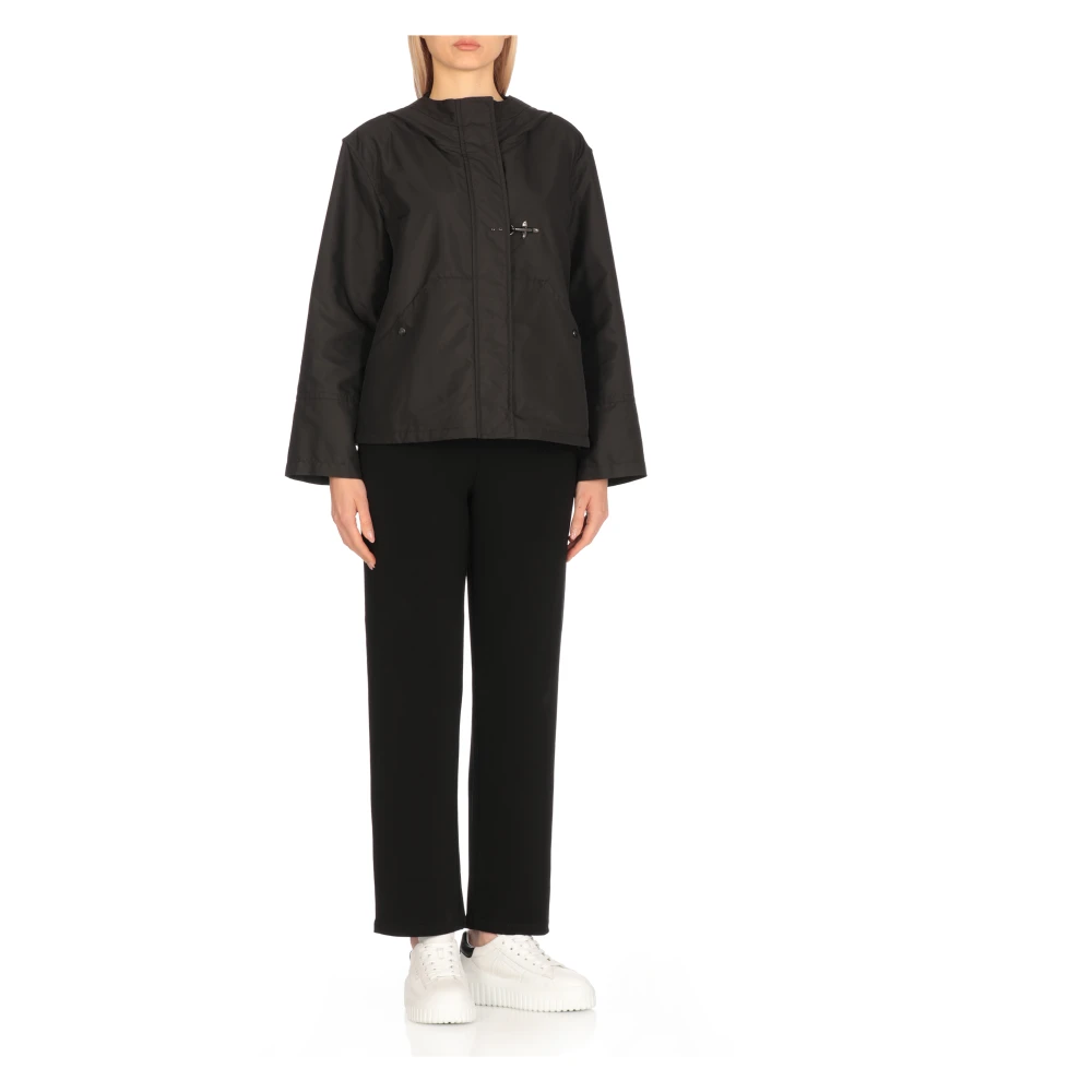 Fay Waterdichte parka met capuchon en zakken Black Dames