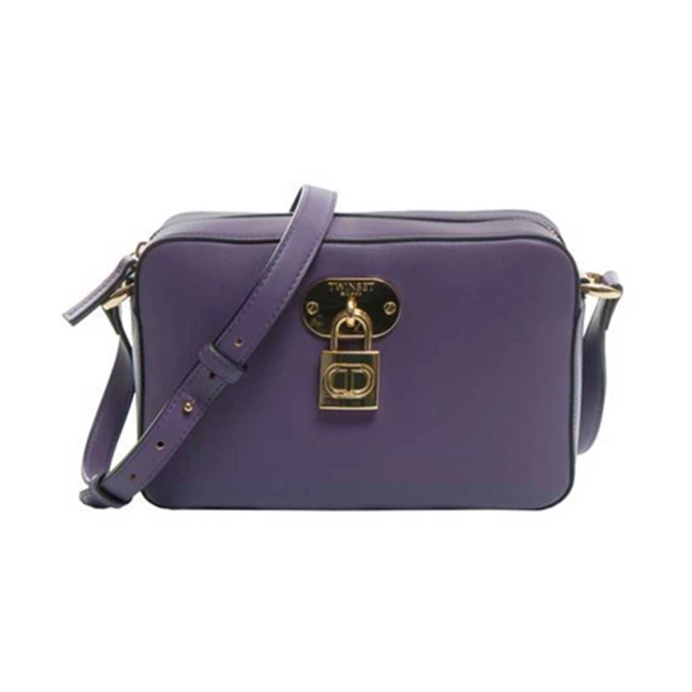 Twinset Dames cameratas met verstelbare band en ritssluiting Purple Dames