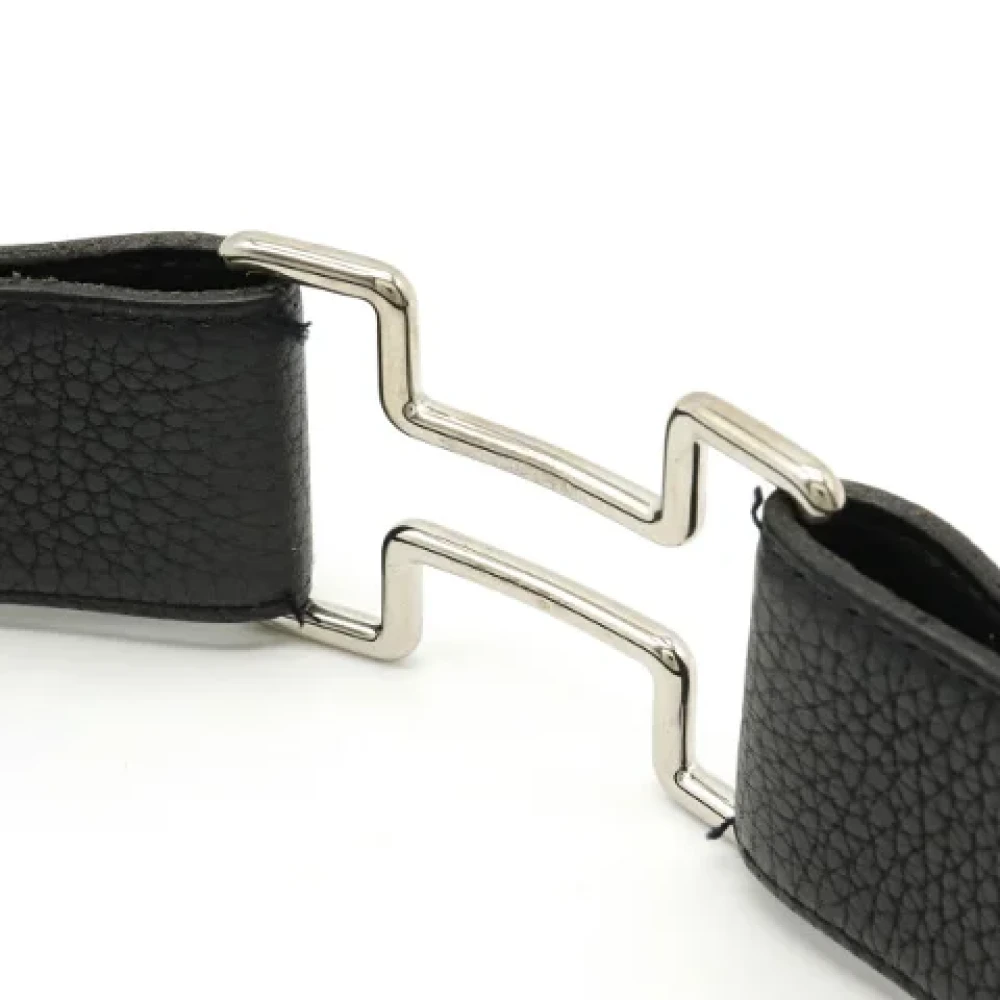 Hermès Vintage Pre-owned Leather belts Black Dames
