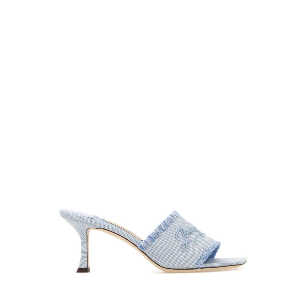 Jimmy Choo Women's Blue Heeled Mules, 7 Uk, Alexia 70 Mules