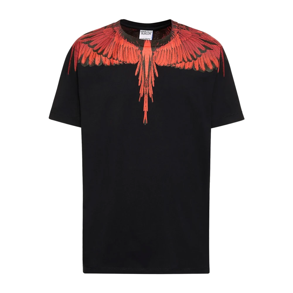 Marcelo Burlon Icon Wings Biologisch Katoenen T-Shirt Black Heren