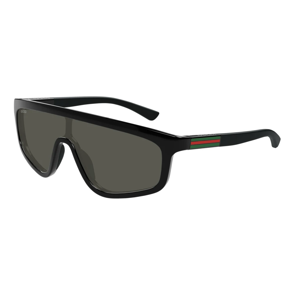 Gucci Unisex Black Sunglasses, One Size, Shield Sunglasses