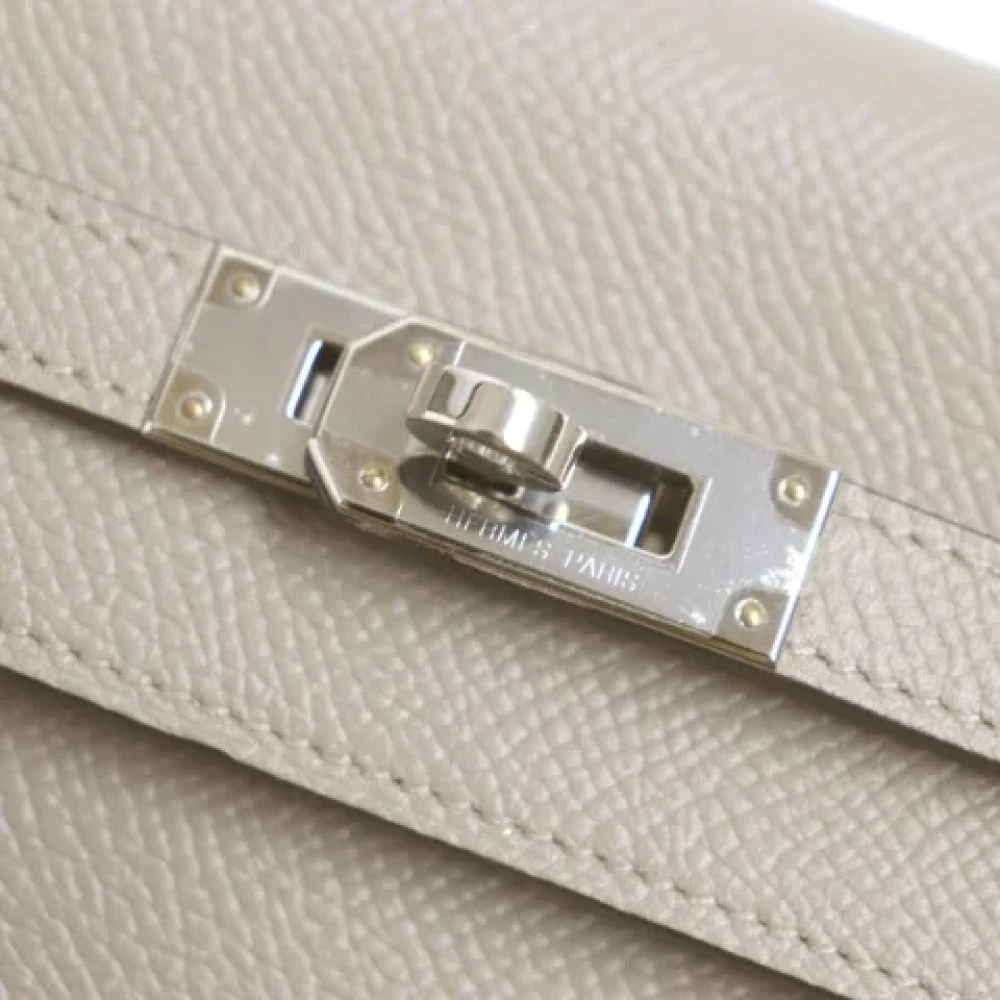 Hermès Vintage Pre-owned Leather wallets Gray Dames