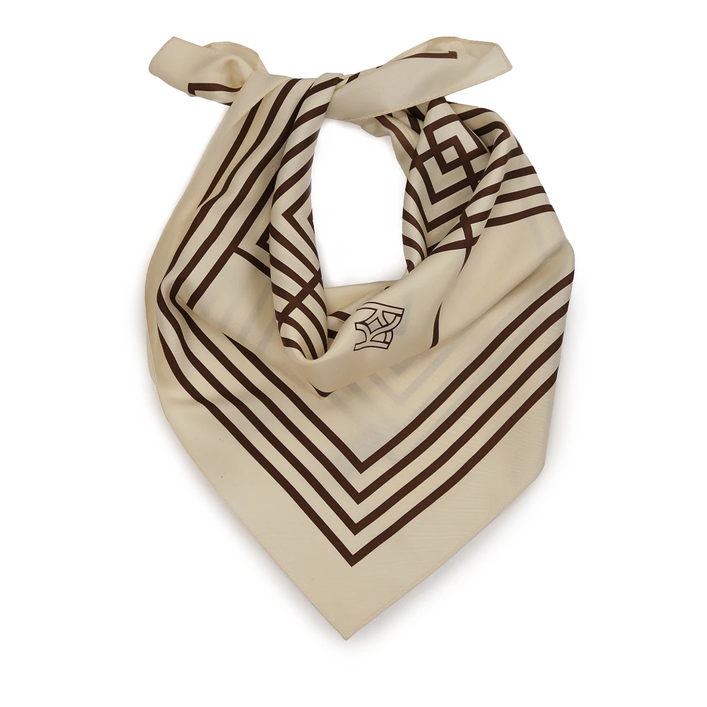 Kazar Roomzijden sjaal in regulier patroon Beige Dames