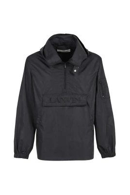 Logo Hooded Windbreaker Jacket