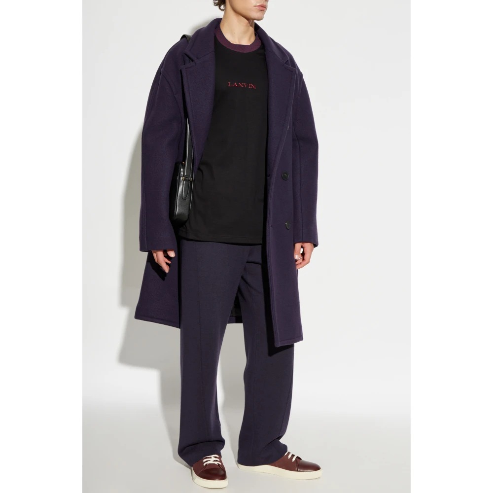 Lanvin T-shirt met logo Black Heren