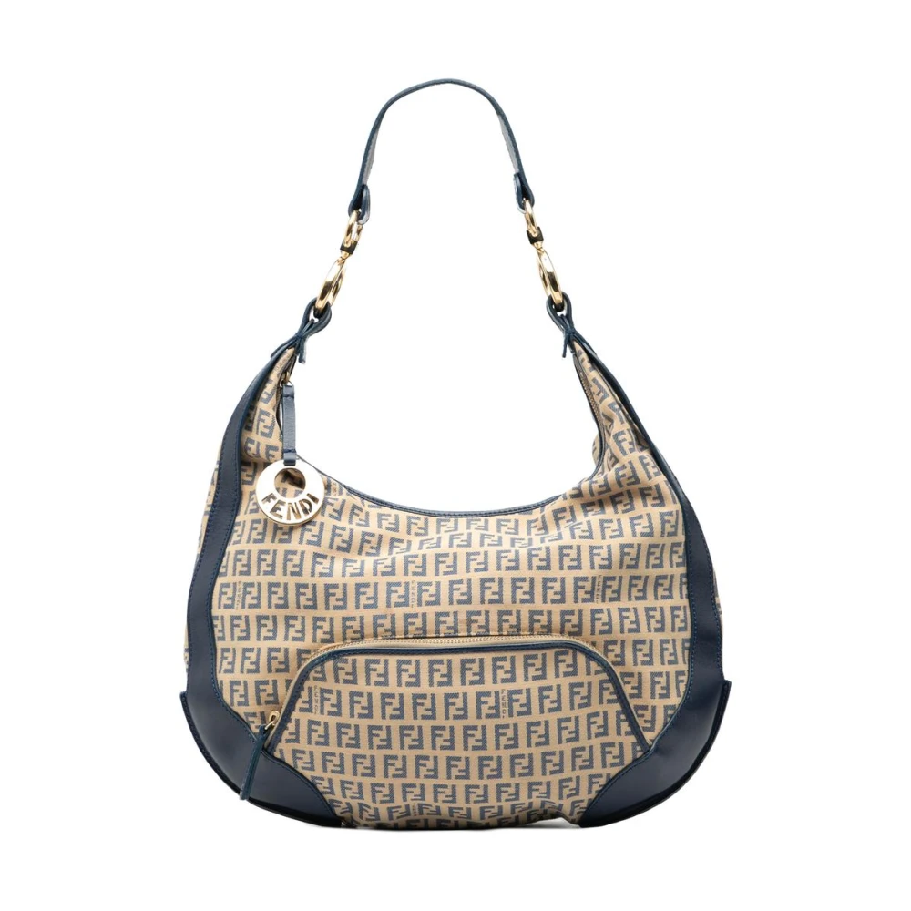 Fendi Vintage Women's Brown Vintage Shoulder Bags, One Size, Pre-Owned Printed Shoulder Bag