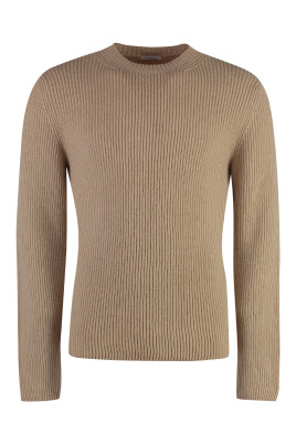 ribbed-camel-knit-sweater