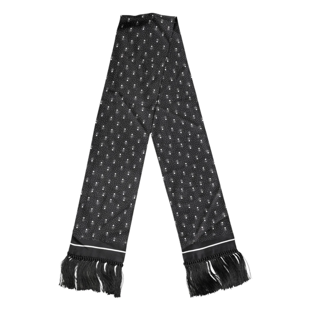Dolce & Gabbana Women's Black Silk Scarves, One Size, Lace Stole
