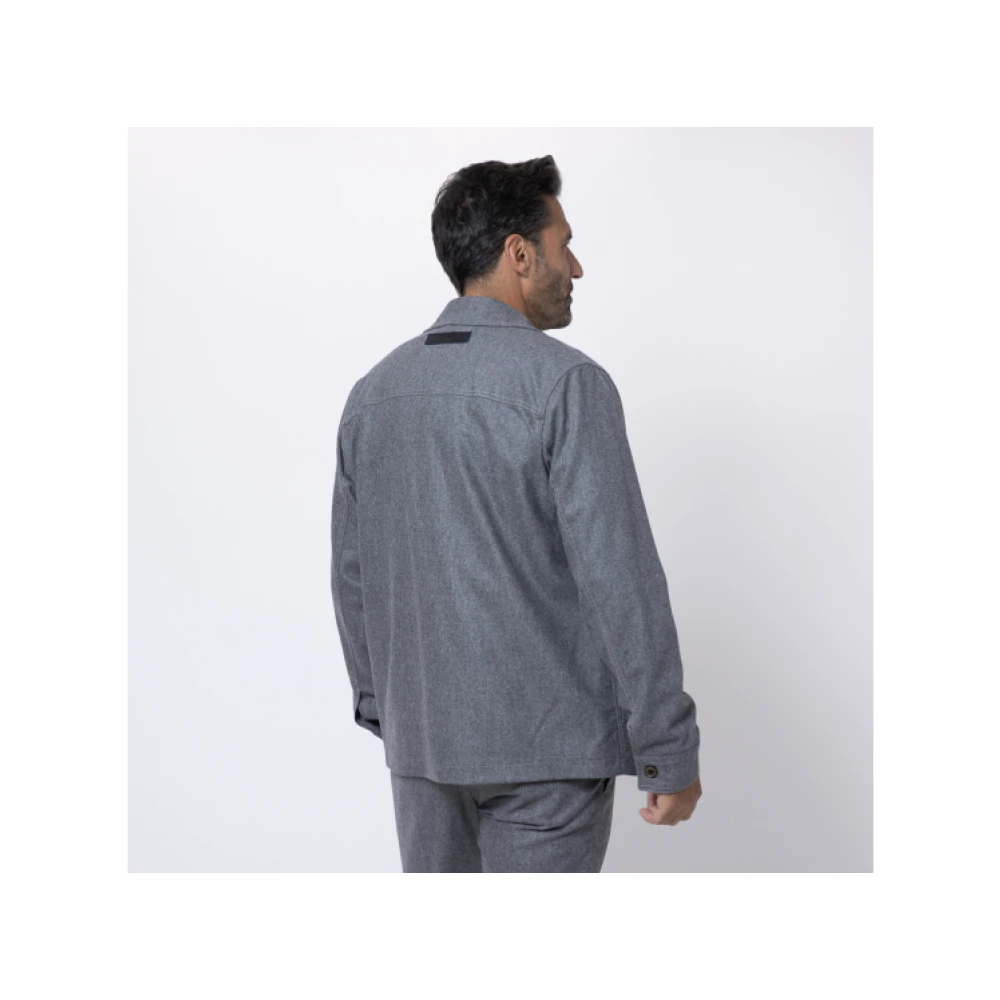 Jacob Cohën Grijze Flanellen Overshirt met Knoopsluiting Gray Dames