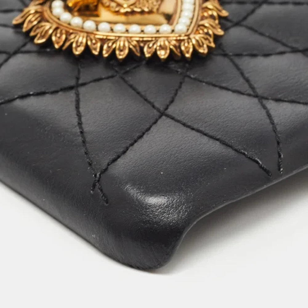Dolce & Gabbana Pre-owned Leather home-office Black Dames