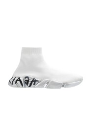Speed 2.0 Sneakers - Weiße Slip-Ons mit Distressed-Details