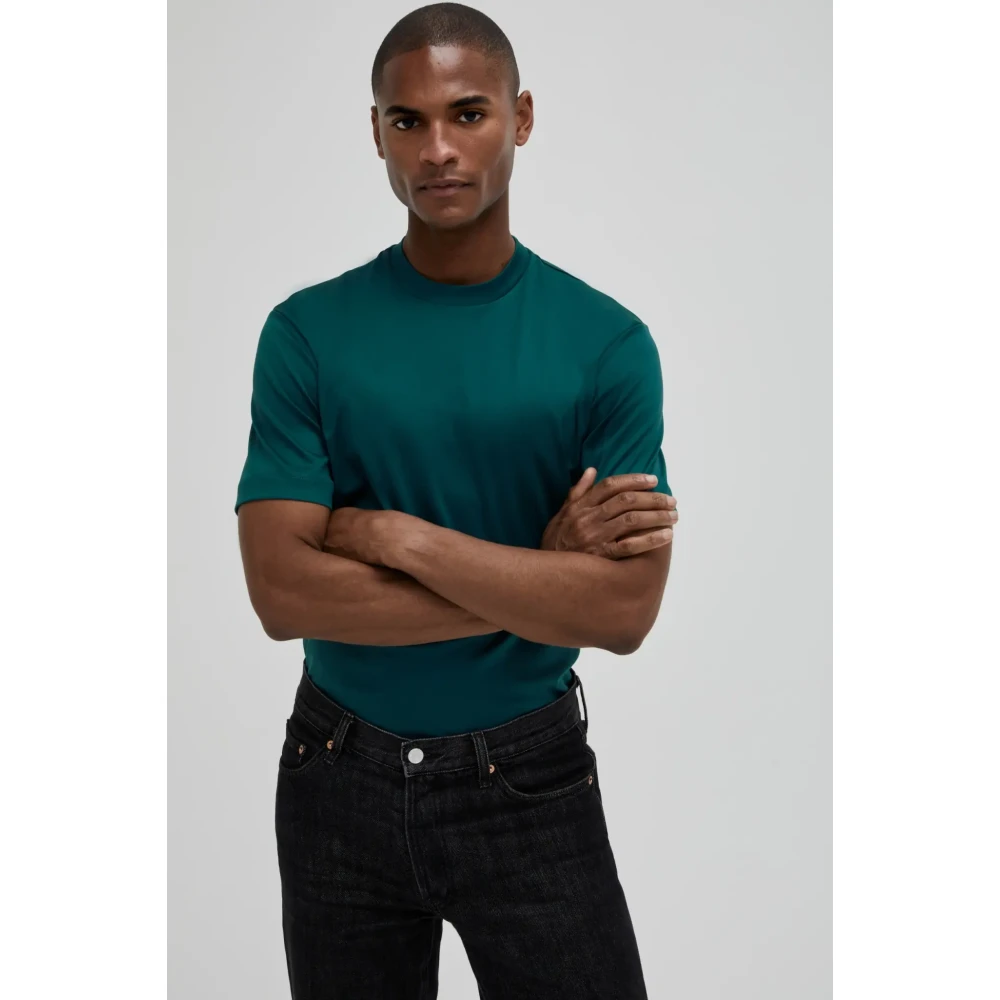 Valenza Interlock Supima T-shirt in Petrol Green Heren