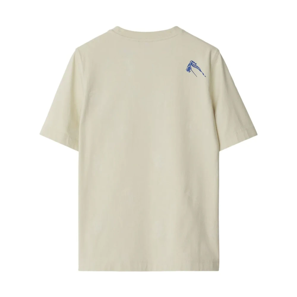 Burberry Grijze katoenen T-shirt met Equestrian Knight Gray Dames