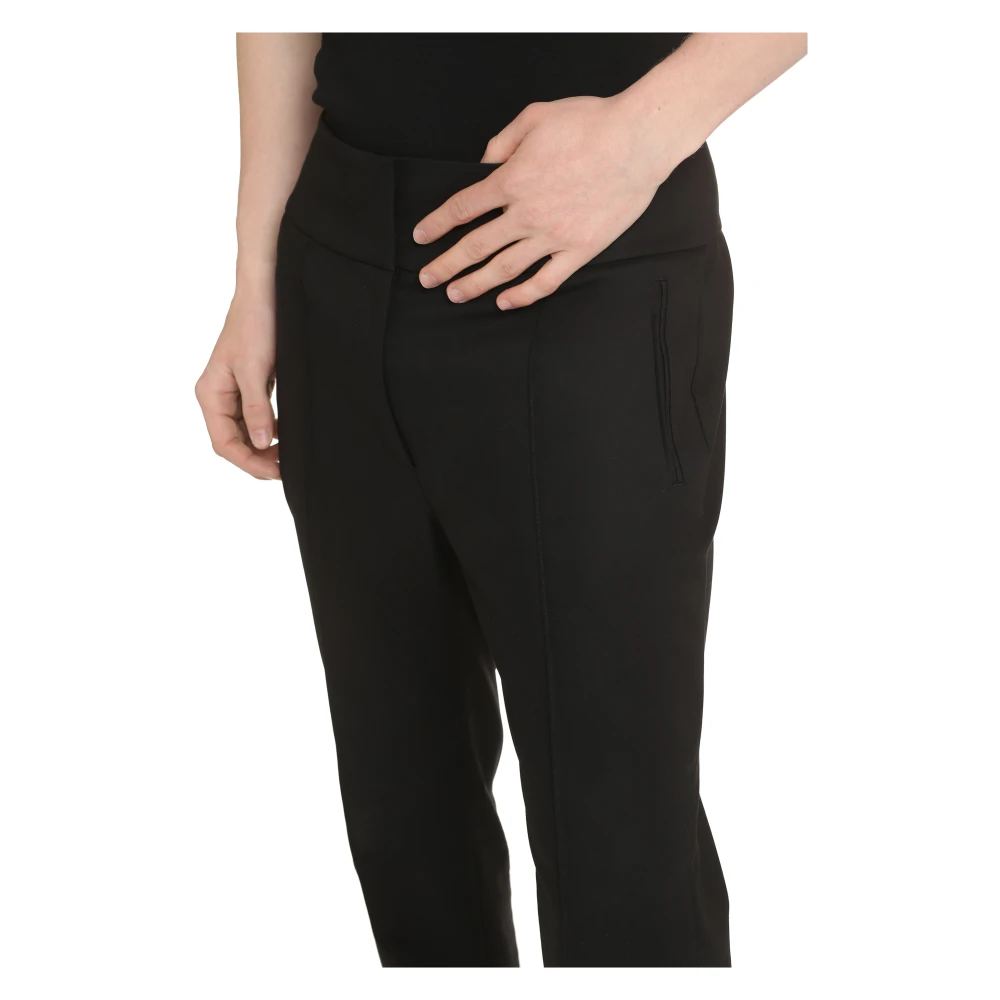 PESERICO Chino broek van katoenmix Black Dames