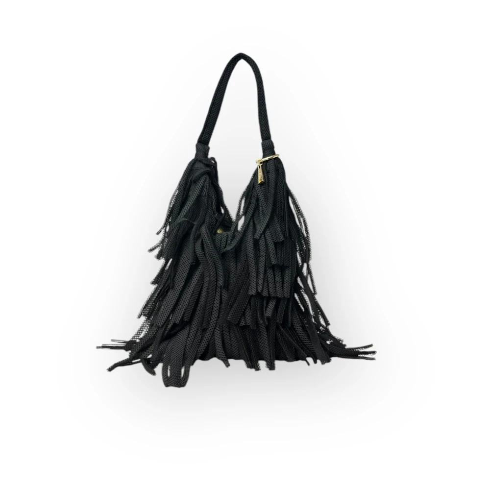 La Milanesa Schoudertas Agnese Small Black Dames