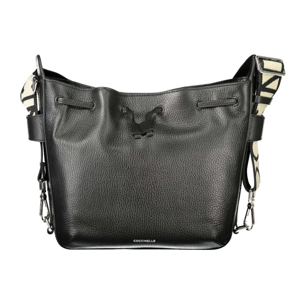 Coccinelle , Cross Body Bags, Female, Black, One Size, Gretel Ribbon Handbag Grained Leather - Image 4
